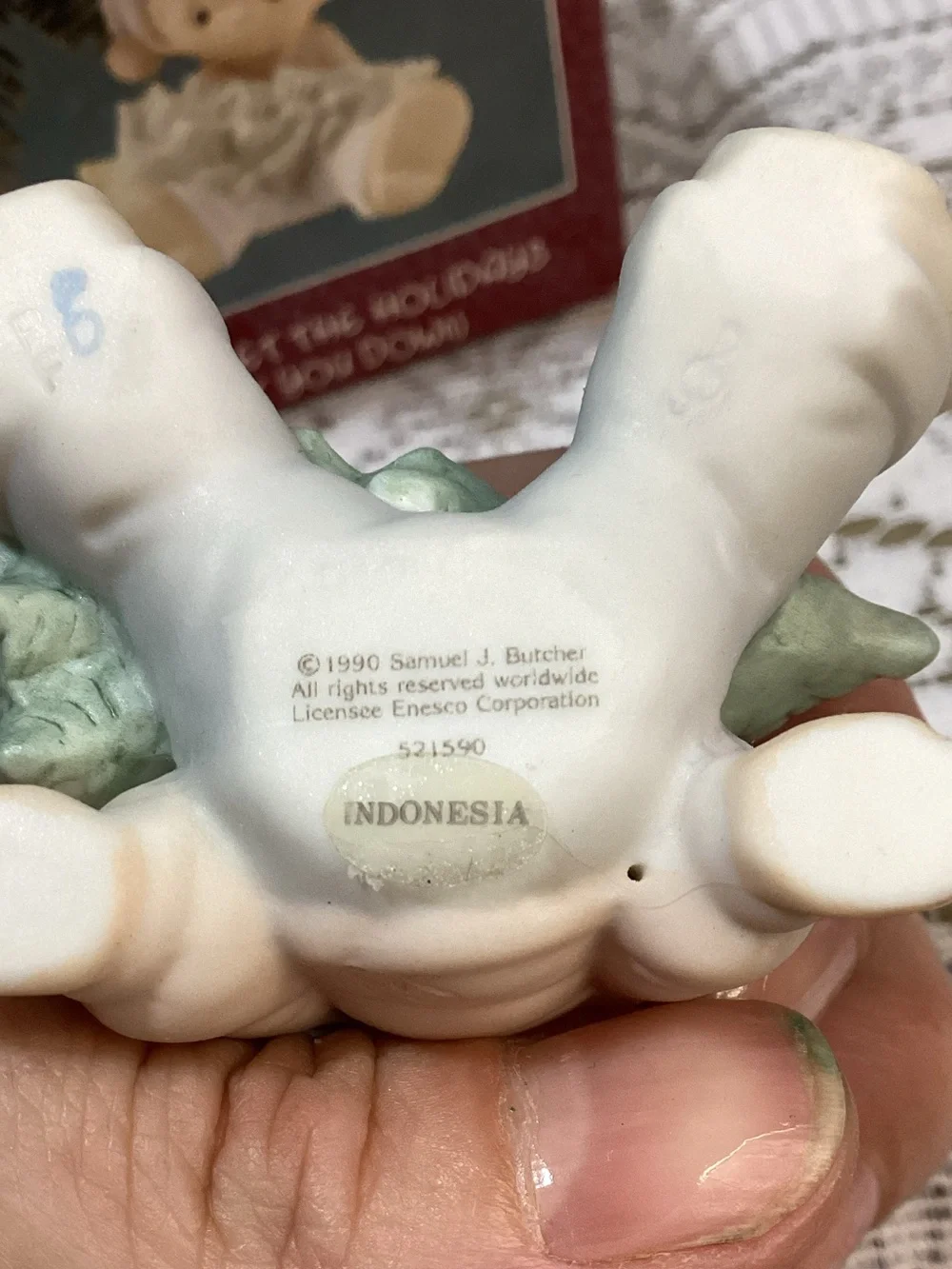 Precious Moments Don't Let the Holidays Get You Down Ornament 1990 New in Box